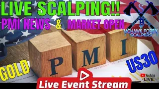HOW TO TRADE USA PMI NEWS and NY MARKET OPEN TRADING/ANALYSIS LIVE