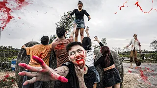 Zombie Horror Movie - Crush Rescue Fit || ROX 這男人太狠 面對活屍 一次救四個可愛女僕 ( The Walking Dead - Zombieland )