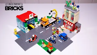 Lego City 60292 Town Center Speed Build with new for 2021 Road Plates