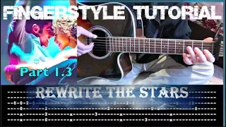 Fingerstyle Guitar Lesson - Rewrite The Stars - Zac & Zendaya (Free Tabs) Easy