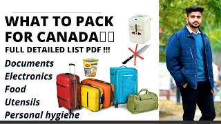 Packing for Canada in 2021|Detailed Packing List PDF || What to pack for Canada| SAGAR KAPOOR CANADA
