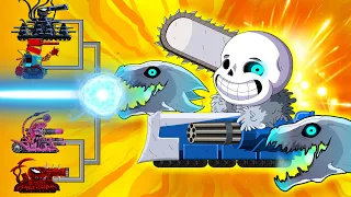 UNDERTALE'S WORLD : Sans Tank VS Boxy Boo / Mommy Long Legs | Arena Tank Cartoon