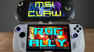 MSI Claw vs ASUS Rog Ally! Helldivers 2, Cyberpunk 2077, Modern warfare 3 & More!