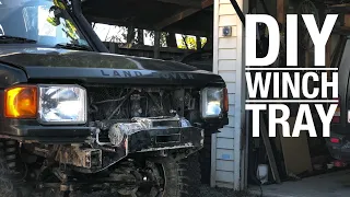 DIY WINCH TRAY Build + $100 Winch TEARDOWN! How to Mount a Winch to Your 4WD! Land Rover Discovery 1