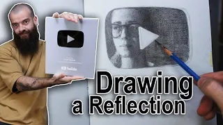 Drawing a Portrait from Start to Finish on the YouTube Silver Creator Award. Cesar Santos vlog 092