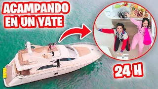 24 Horas Acampando en un Yate ! 😱 Reto Epico ft. Sandra Cires Art 🔥 El Mundo de Camila