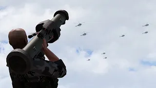 Ukrainian Commando Destroys Russian KA-52 Attack Helicopters with Stinger Missile - ARMA3