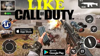 TOP BEST 25 WAR GAMES FPS LIKE CALL OF DUTY IN MOBILE HIGH GRAPHICS OFFLINE -ONLINE OF THE YEAR 2021