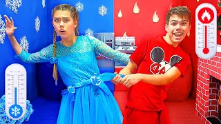 Nastya and Hot vs Cold Challenge with Artem