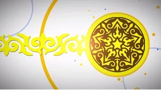 Футаж казахские орнаменты с желтым оттенком [ 960х540, MOV ]