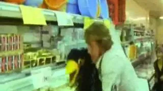 Rod hull and Emu clip- in the freezer!