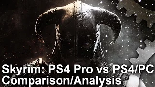 [4K] Skyrim PS4 Pro vs PC Ultra vs PS4: Graphics Comparison/Frame-Rate Test