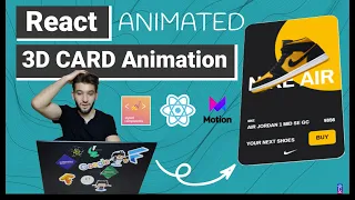 Create lovely React 3D Animated Card | Beginner REACT.JS Animation with framer-motion