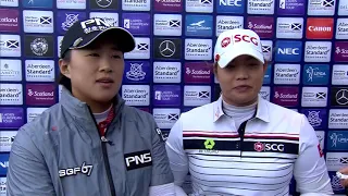 Ariya Jutanugarn & Amy Yang Interview Round 3 | ASI Ladies Scottish Open