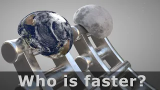 Softbody Simulation V50 Race between Earth and Moon ❤️ C4D4U