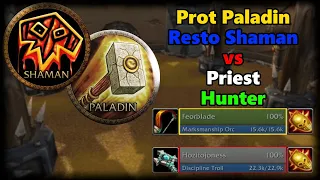 Prot Pally Resto Sham vs Priest Hunter - Pally PoV