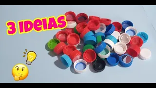 IDEIAS com Tampinhas de Garrafa Pet | Como reciclar tampinhas de garrafa pet