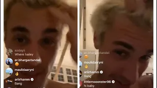 Justin Bieber singing yummy live on instagram