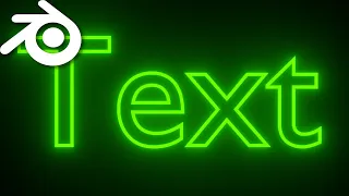 How to make a simple neon text in Blender