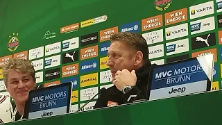 Pressekonferenz von Zoran Barisic (Rapid WIen) nach dem klaren Heimsieg vs. TSV Hartberg