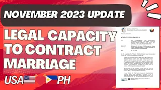 Legal capacity to contract marriage update | NOVEMBER 2023