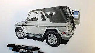 Drawing a Mercedes-Benz G500 Convertible like a pro