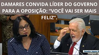 Damares convida Jaques Wagner para a oposição: "um homem extraordinário" | Líder do governo responde