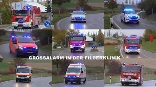 [GROSSALARM FILDERKLINIK] Einsatzfahrten Feuerwehr + Rettungsdienst Landkreis Esslingen