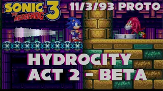 [HQ] Sonic 3 Prototype (Nov. 3, 1993) - Hydrocity Act 2 Beta Theme