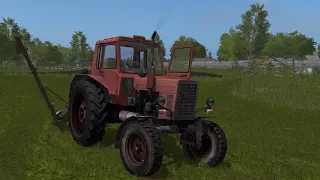 [РП] помог дедушке накосить травы на его старом МТЗ! Farming Simulator 17