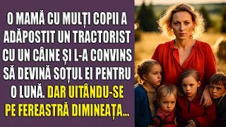 O mamă cu mulți copii a adăpostit un tractorist cu un câine și l-a convins să devină soțul ei...