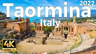 Taormina 2022, Sicily Walking Tour (4k Ultra HD 60fps) - With Captions