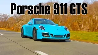 Porsche 911 Carrera GTS 991.2 drive and drag race vs Carrera 4S