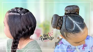 2 Peinados para Niñas Faciles y Bonitos | Peinados para Cabello Largo y Corto