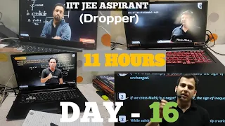 DAY-16 Of JEE 2025 As A Dropper| IIT JEE Aspirant Study Vlogs| Physics Wallah Prayas #jee #study #pw