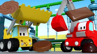 The CHOCOLATE Factory - Lerne mit den kleinen Trucks 👶 🚚 Lehrreiche Cartoons für Kinder