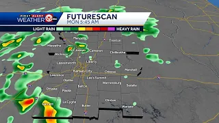 Scattered to numerous downpours on radar for Monday
