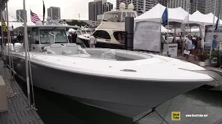 2022 HCB 53 Suenos 2400hp Center Console - Walk Through Tour - 2022 Miami Boat Show