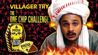 Bravehearted Villager vs. Insane Heat: One Chip Challenge in the Wilderness! Tribal People Try