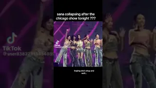 TWICE SANA collapse at their Chicago concert #twice #sana #twicesana #shorts