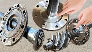 Broken Rear Wheel Axle Repair With Amazing Techniques // Rear Axle Restoration | Restoration Axle