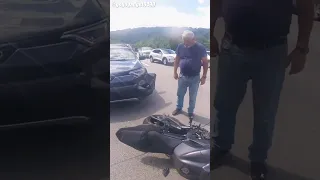 Crashed into Biker for Not Paying Attention