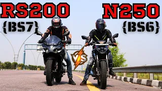 2023 Pulsar RS200 {BS7} vs Pulsar N250 {BS6} Drag Race 🔥