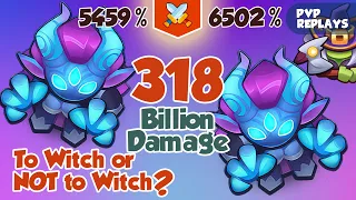 318 Billion is Still Possible By Demon Hunter (5459%) vs Demon Hunter (6502%) | PVP Rush Royale