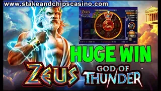 MEGA BIG WIN on ZEUS GOD OF THUNDER 🚨 CASINO SLOT MEGA BONUS ROUND