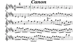 Canon in D Alto Sax Sheet Music Backing Track Play Along Partitura