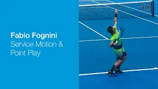 Fabio Fognini Serving and classic majestic backhand!