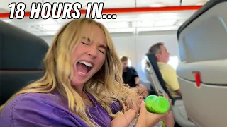 Surviving an 18 hour time jump (Flying with a Baby & Toddler Around the World)