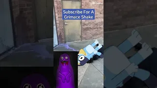 Bluey Tries The Grimace Shake #subscribetomychannel #capcut #grimaceshake #shorts #grimacebirthday