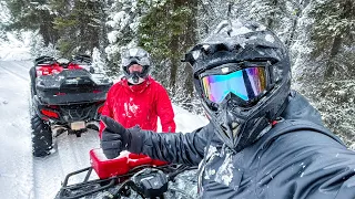 Idaho backcountry winter ATV ride [and camping]